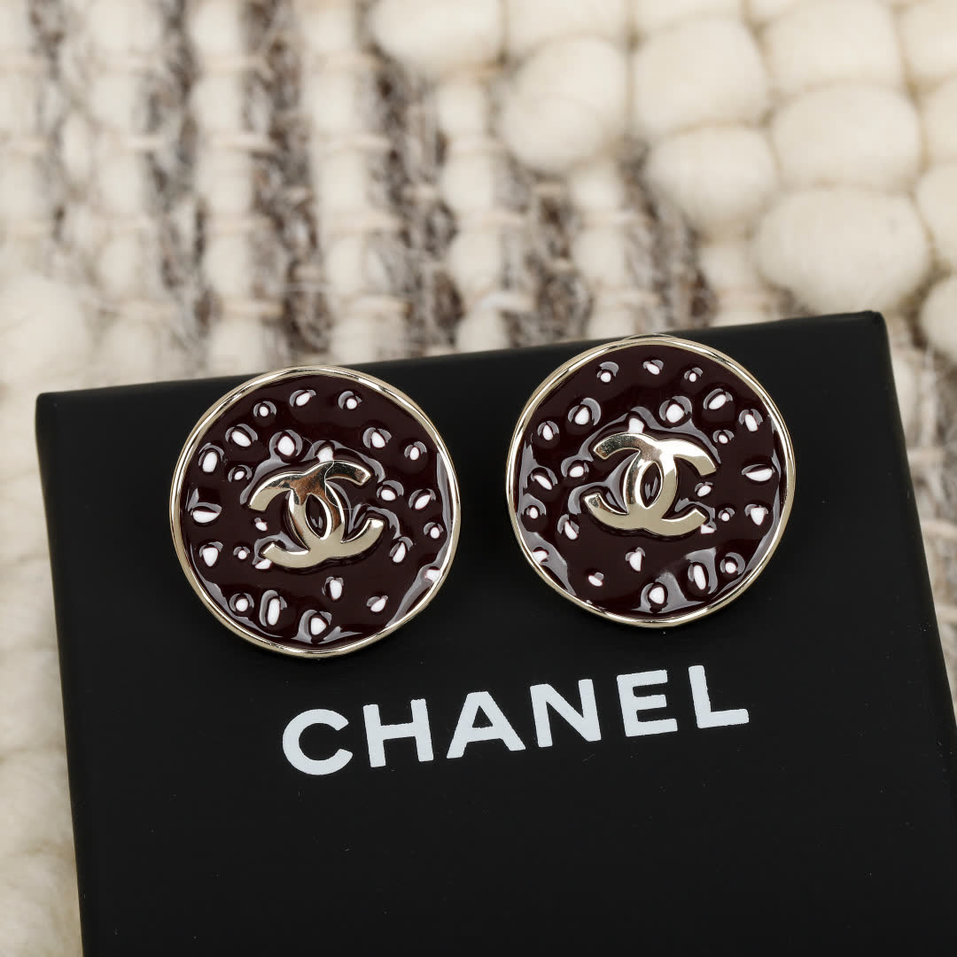 Chanel CC Logo Earrings