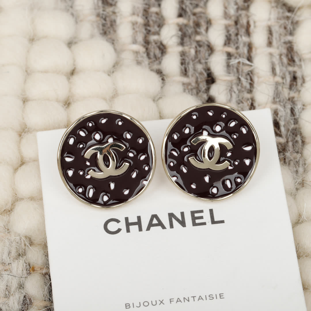Chanel CC Logo Earrings