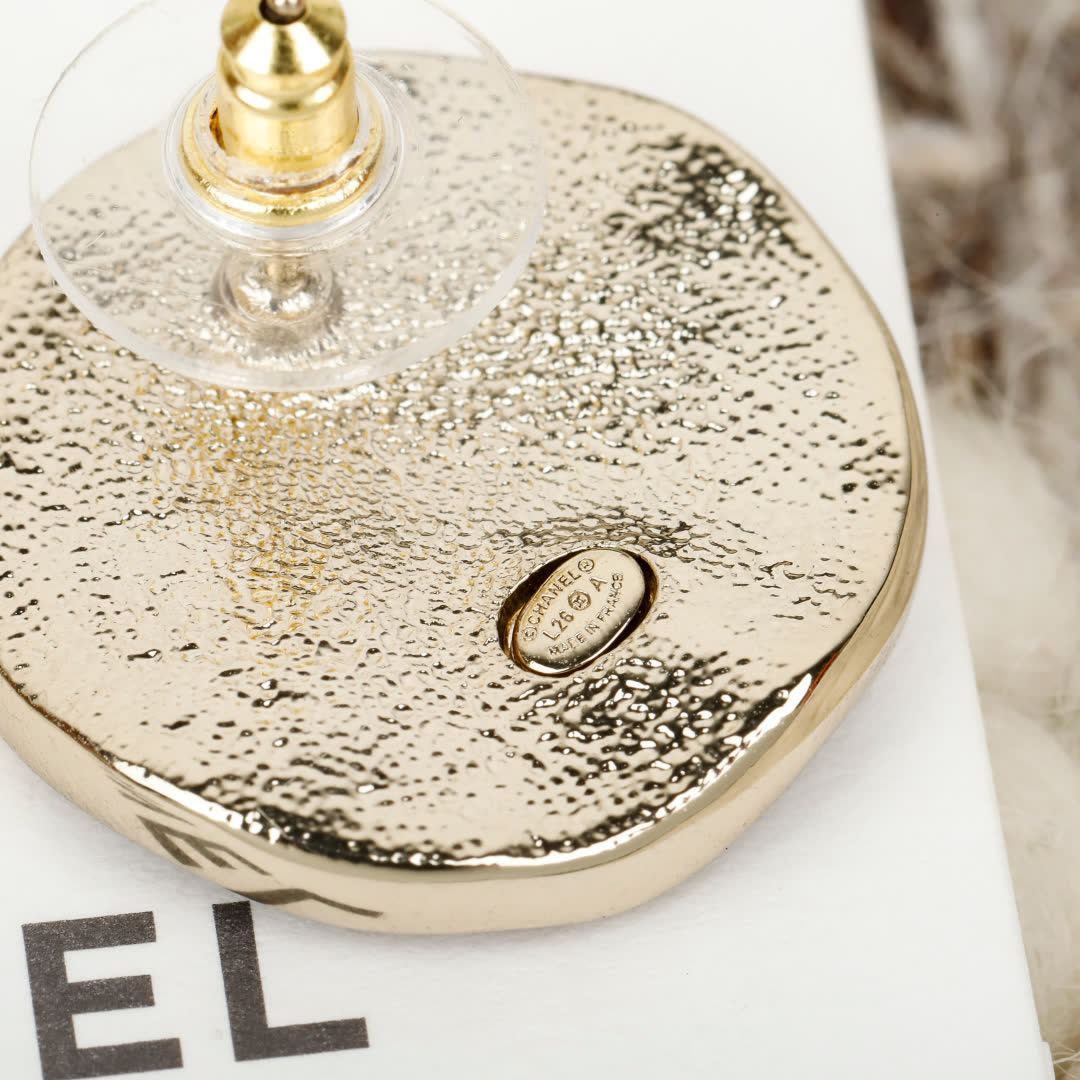 Chanel CC Logo Earrings