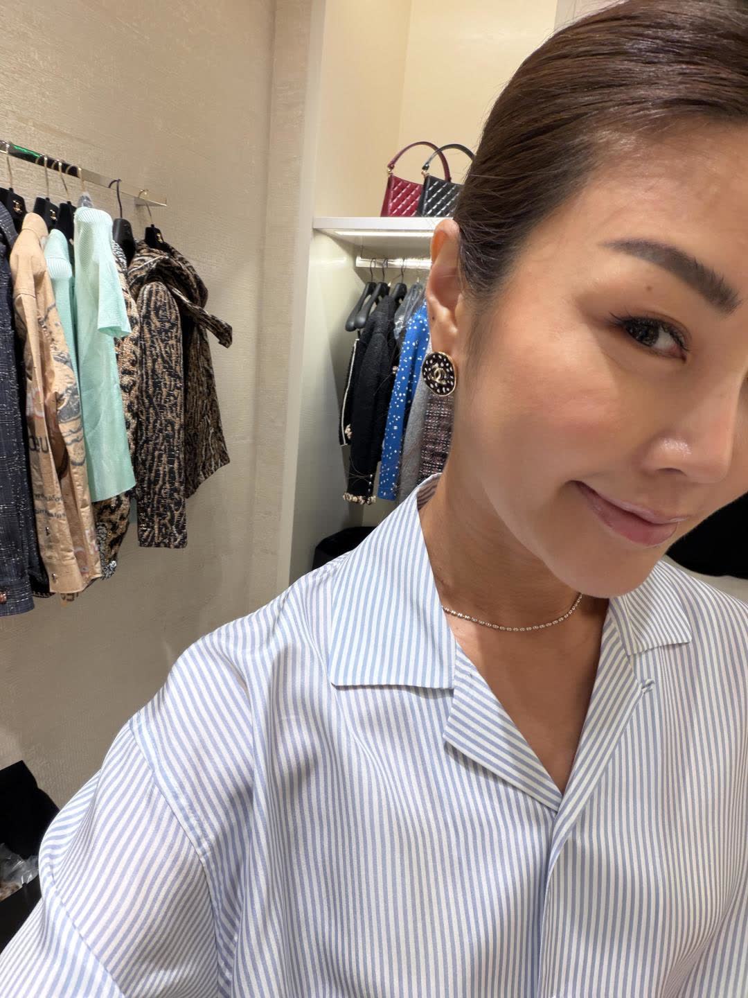 Chanel CC Logo Earrings