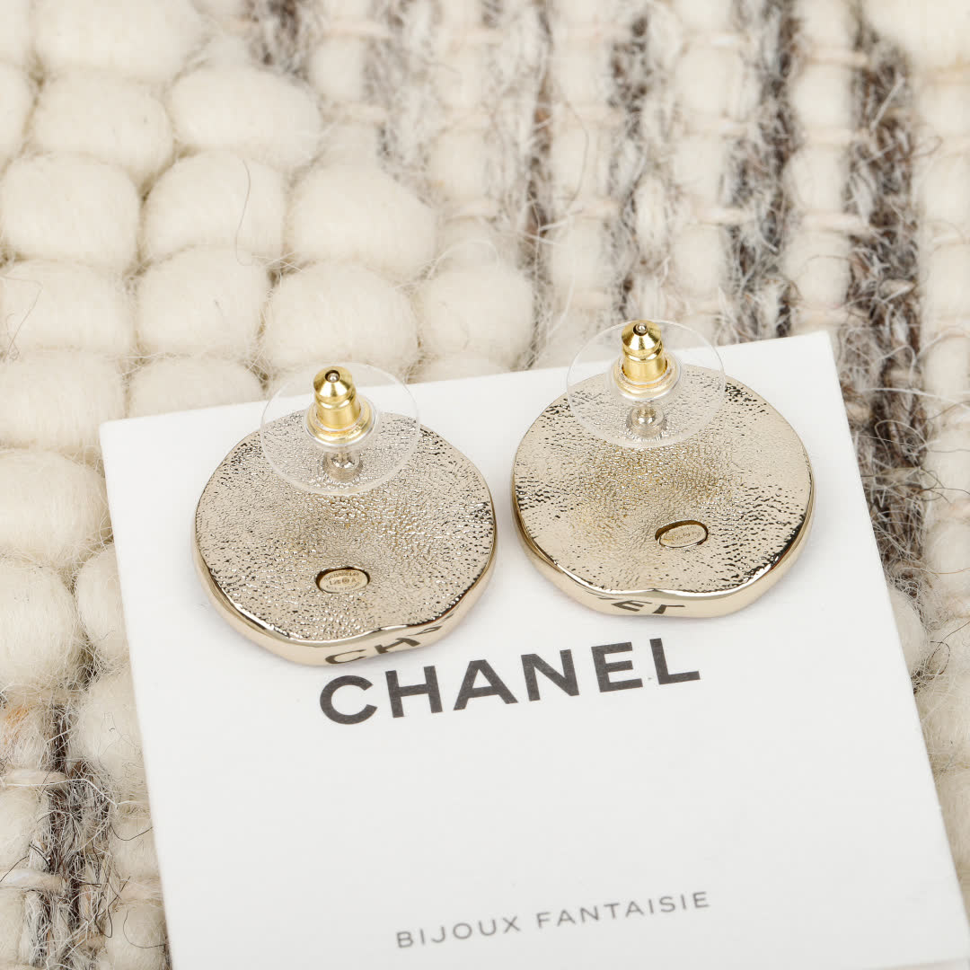 Chanel Red Camellia Earrings