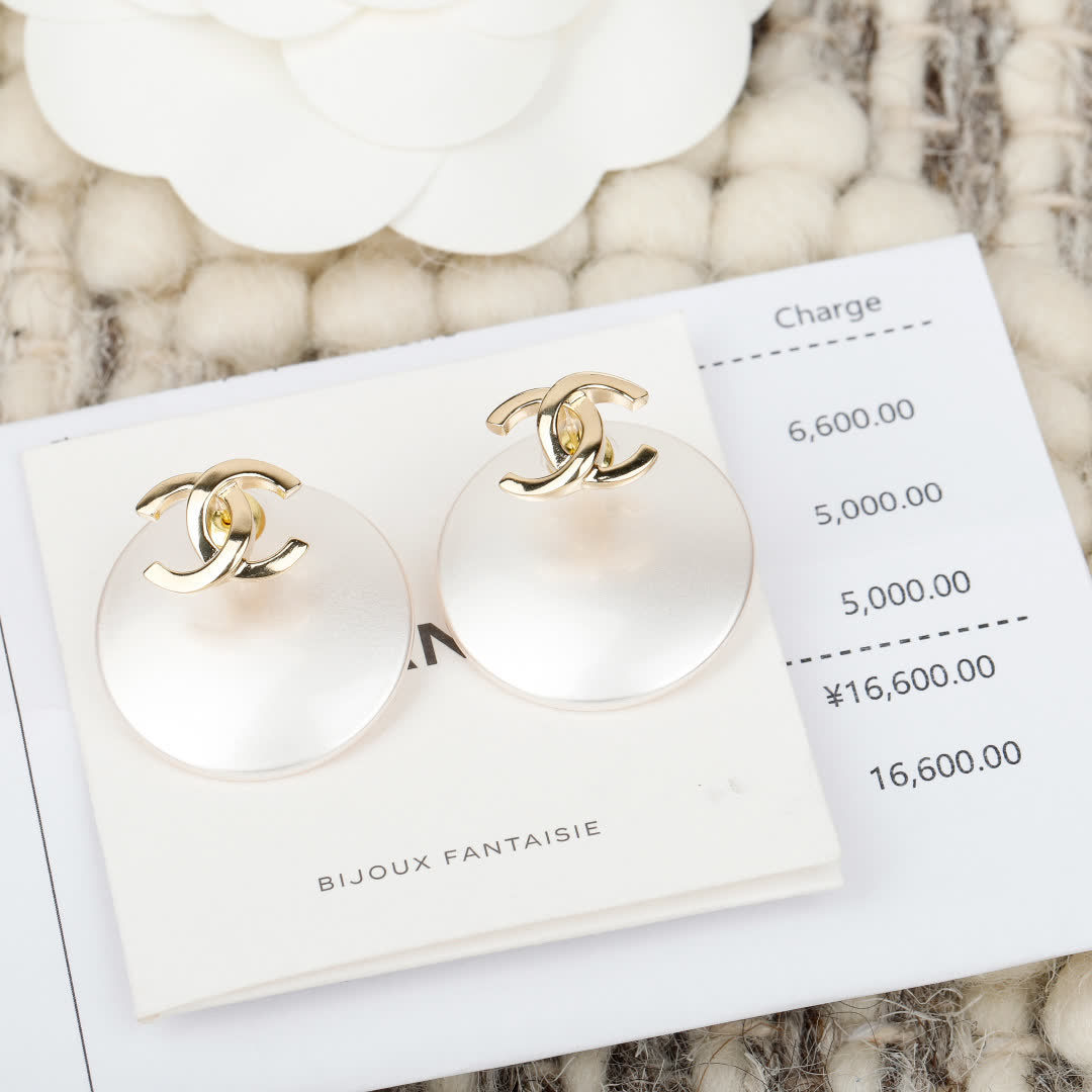 Chanel CC Logo Earrings