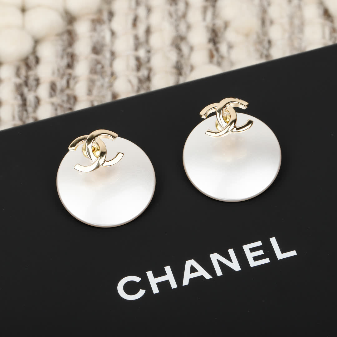 Chanel CC Logo Earrings