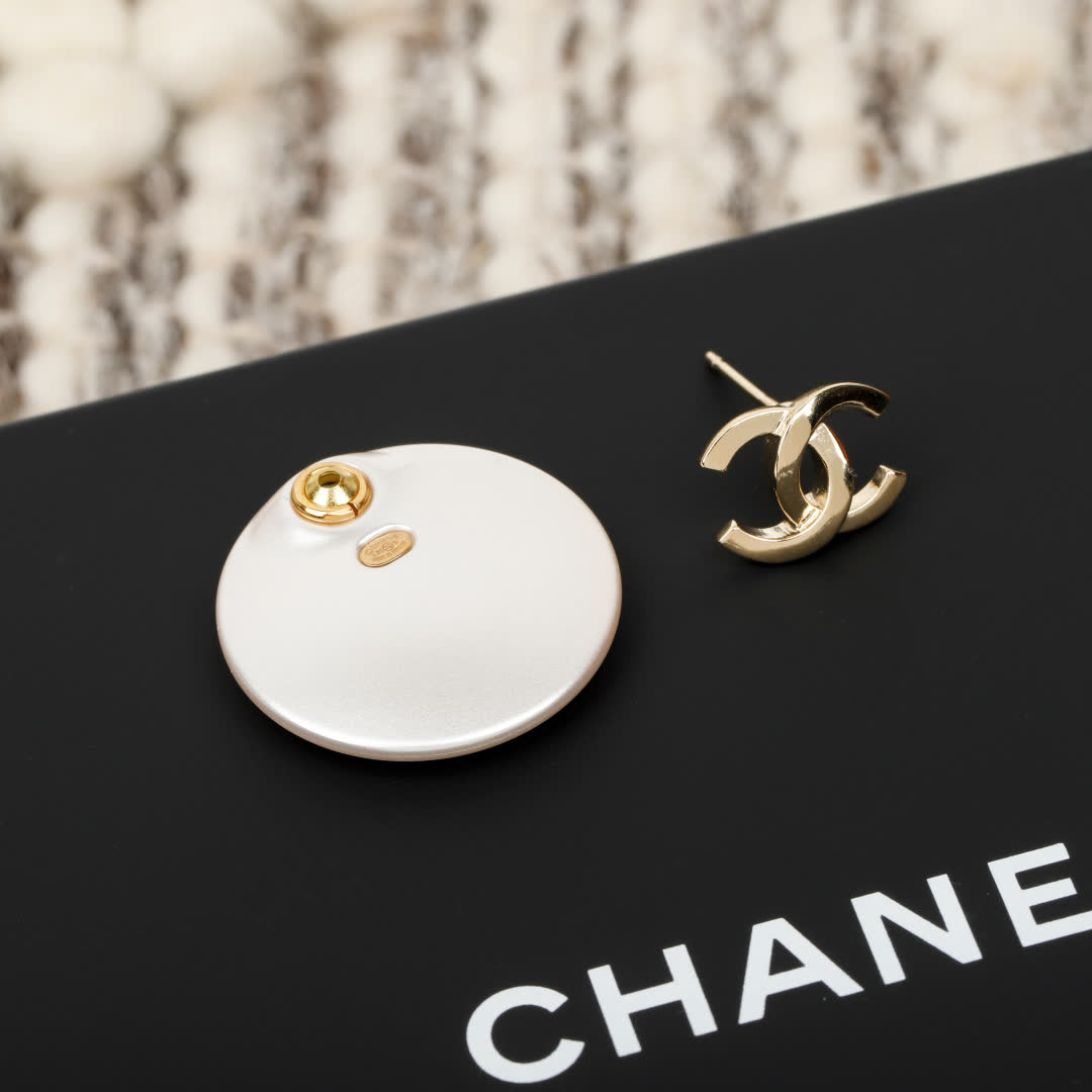 Chanel CC Logo Earrings