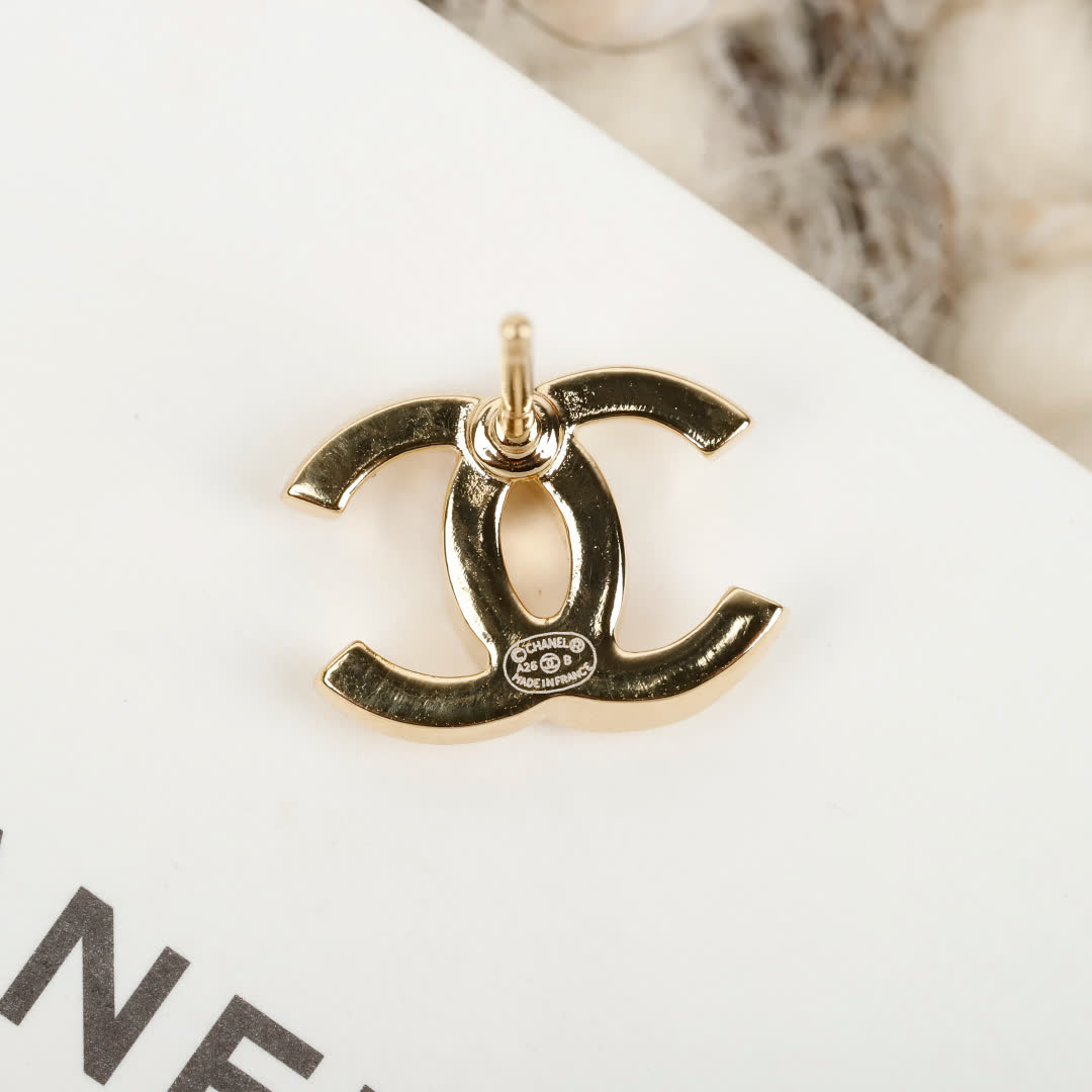 Chanel CC Logo Earrings