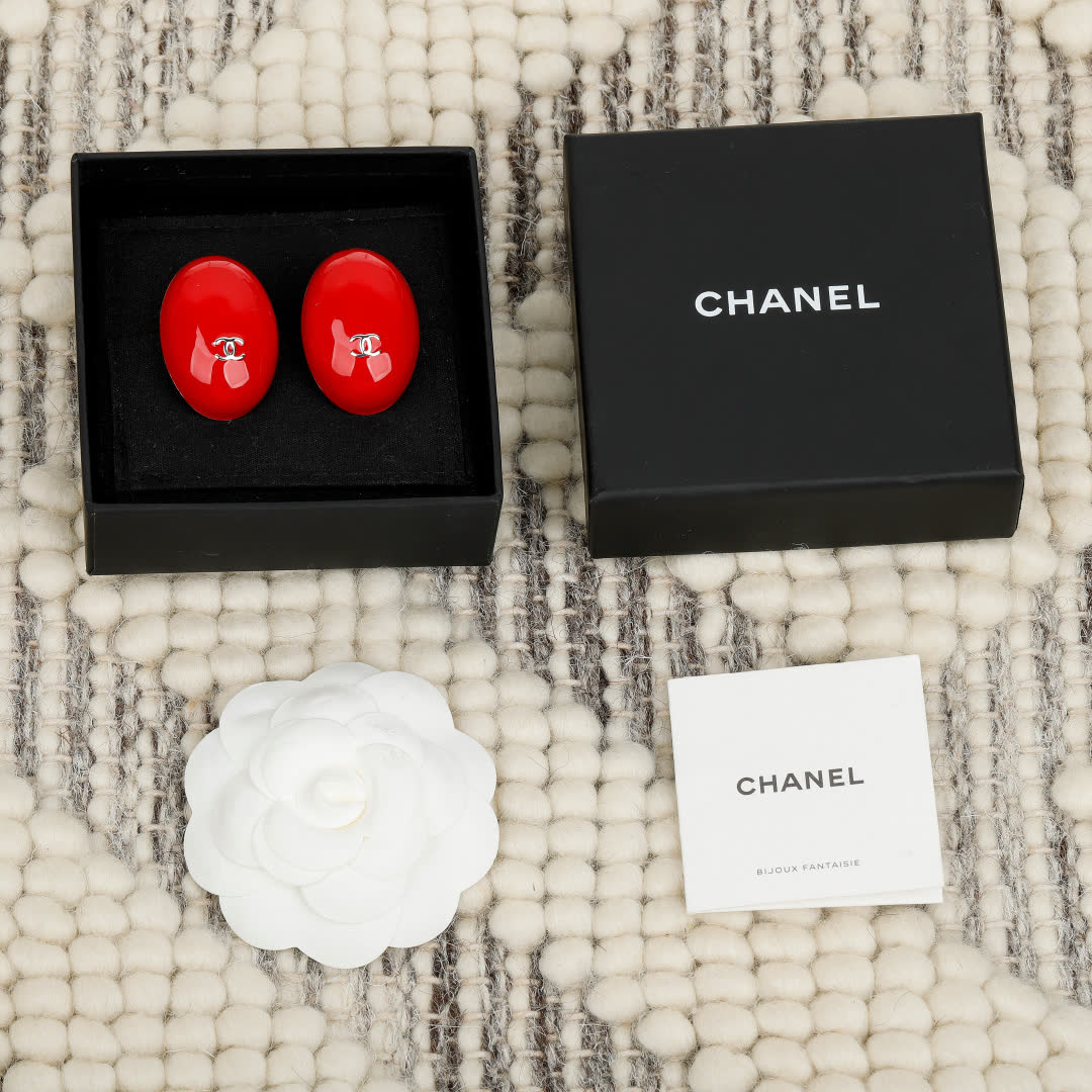 Chanel Red Earrings Chanel Red Earrings