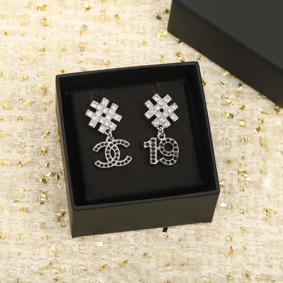 Chanel CC Logo Earrings
