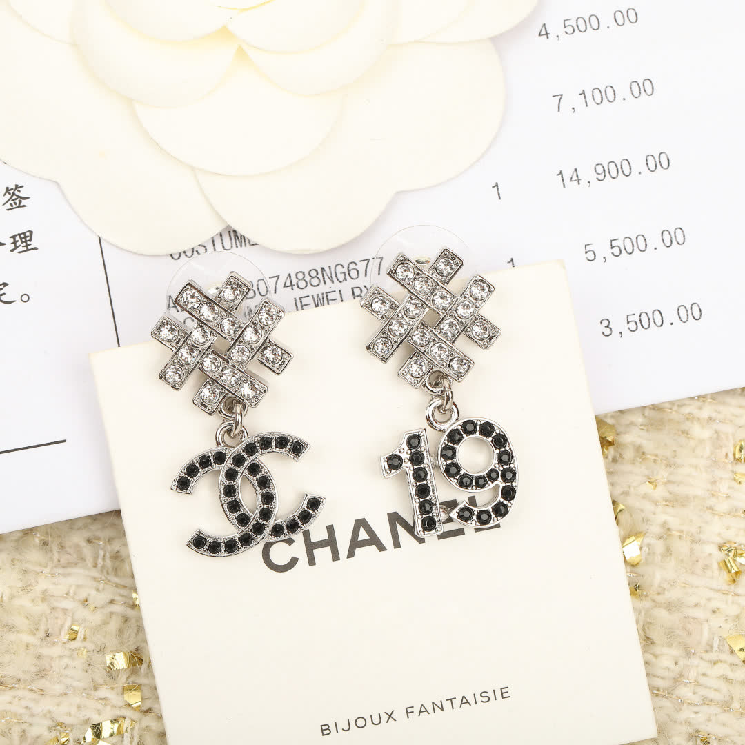 Chanel CC Logo Earrings
