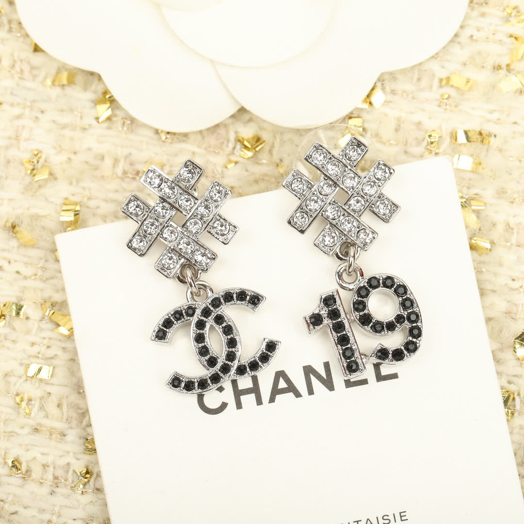 Chanel CC Logo Earrings