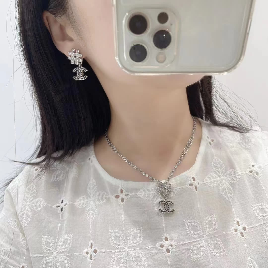 Chanel CC Logo Earrings