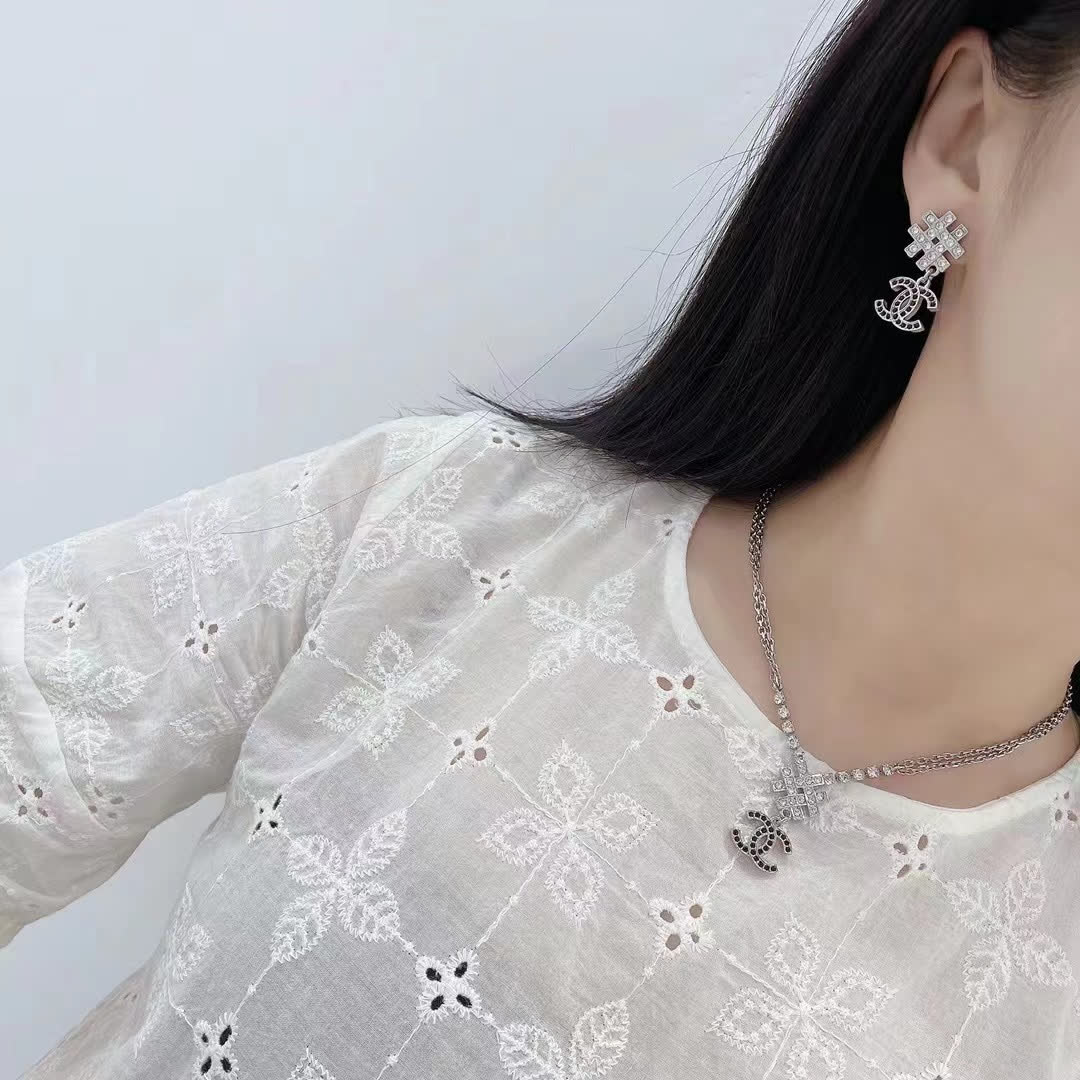 Chanel CC Logo Earrings