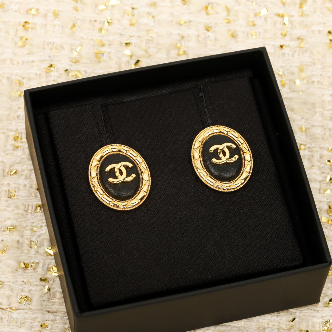 Chanel CC Logo Earrings