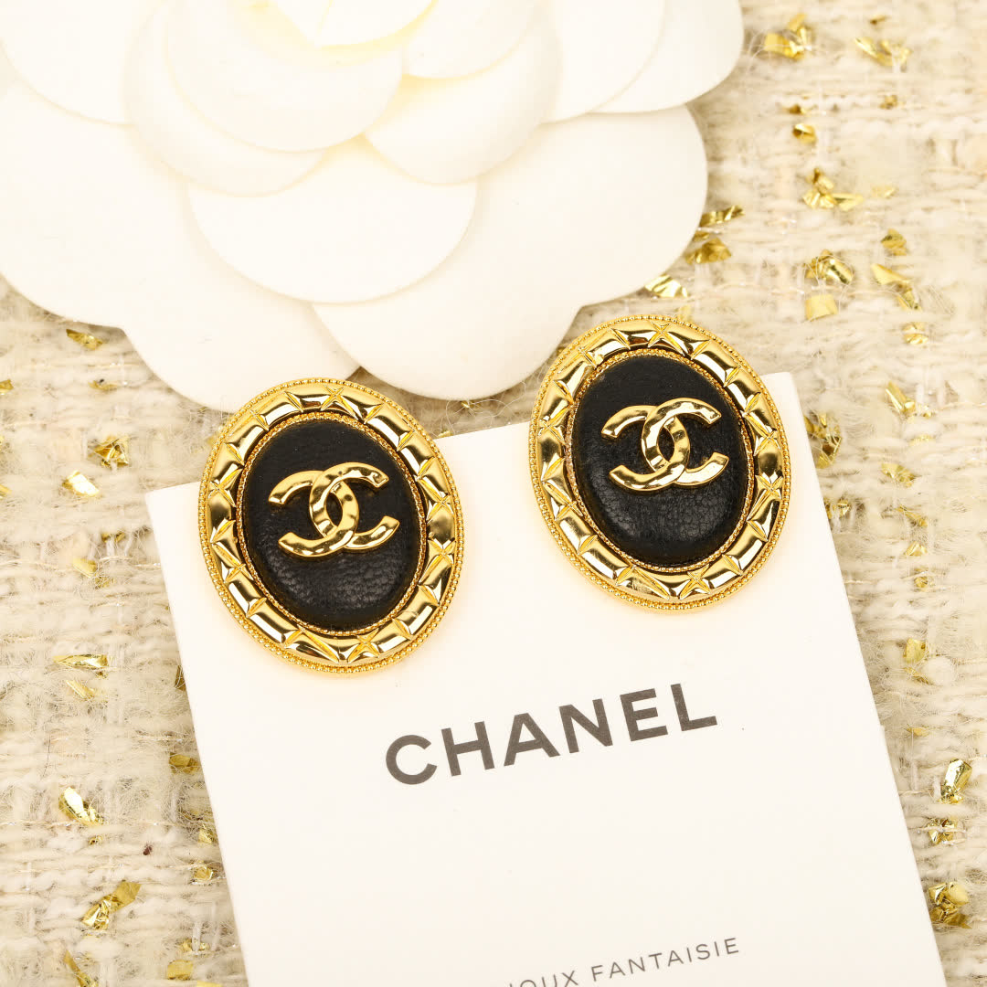 Chanel CC Logo Earrings