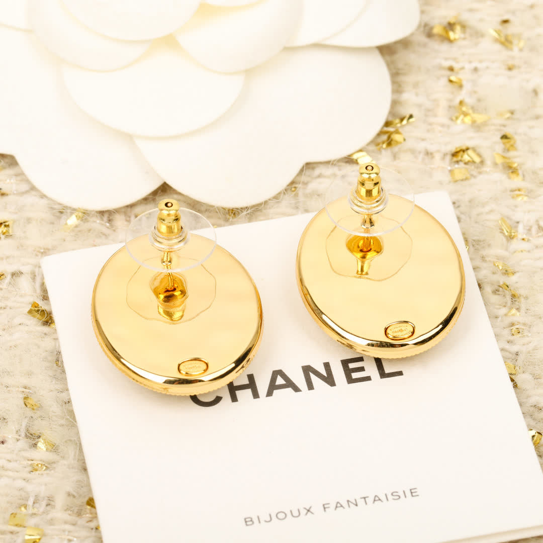 Chanel CC Logo Earrings
