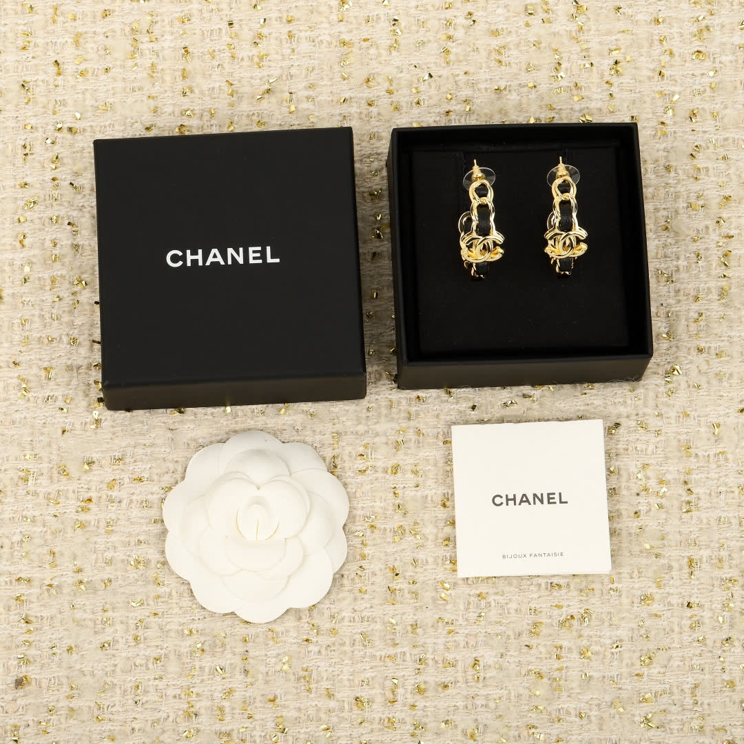 Chanel Gold Tone Earrings Chanel Gold Tone Earrings