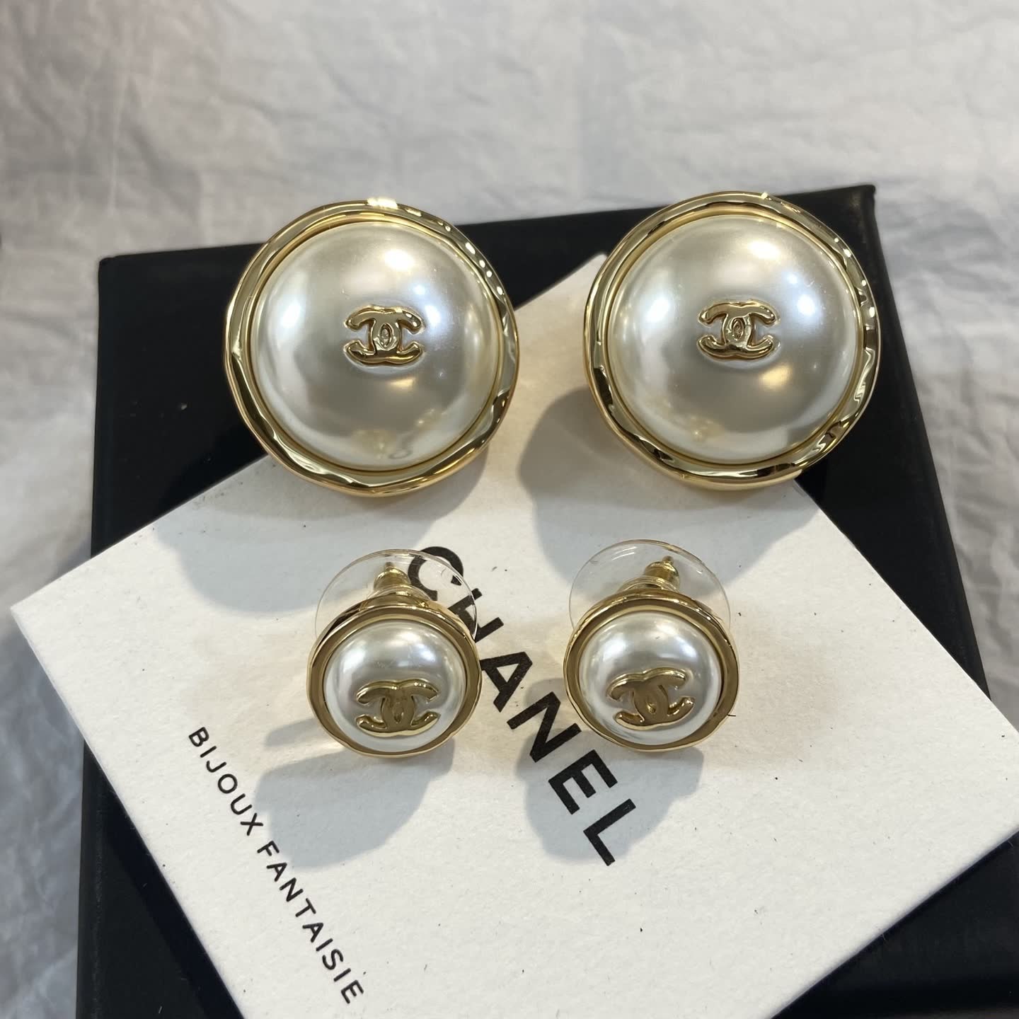 Chanel Pearl Stud Earrings Chanel Pearl Stud Earrings