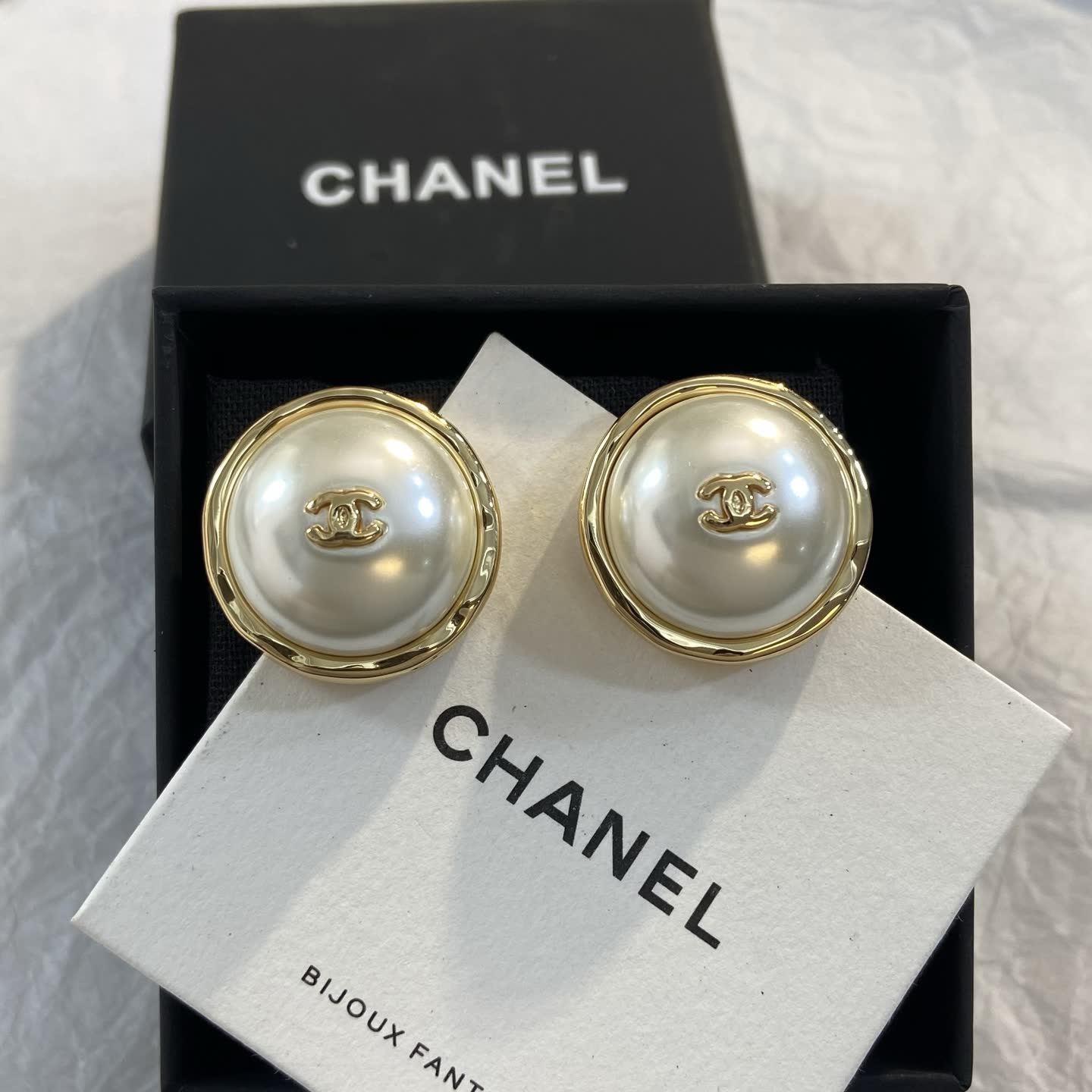 Chanel Pearl Stud Earrings