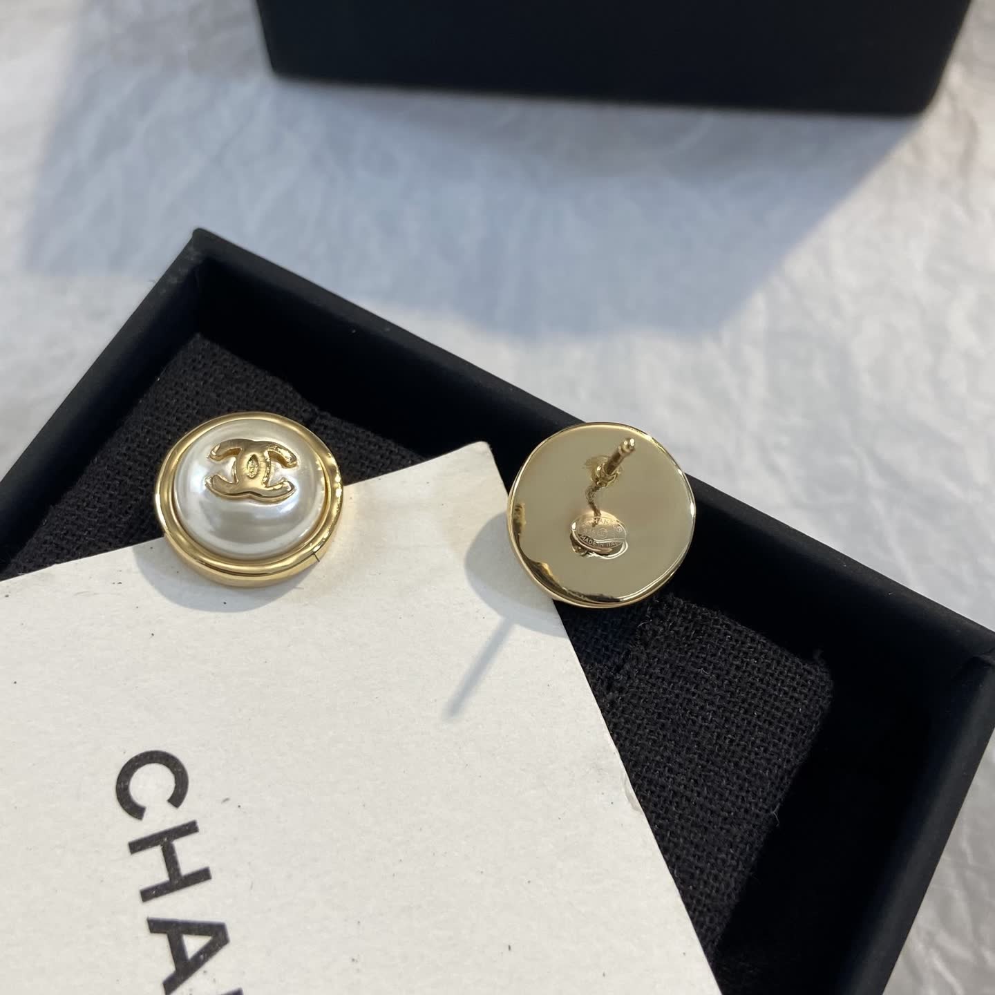 Chanel Pearl Stud Earrings