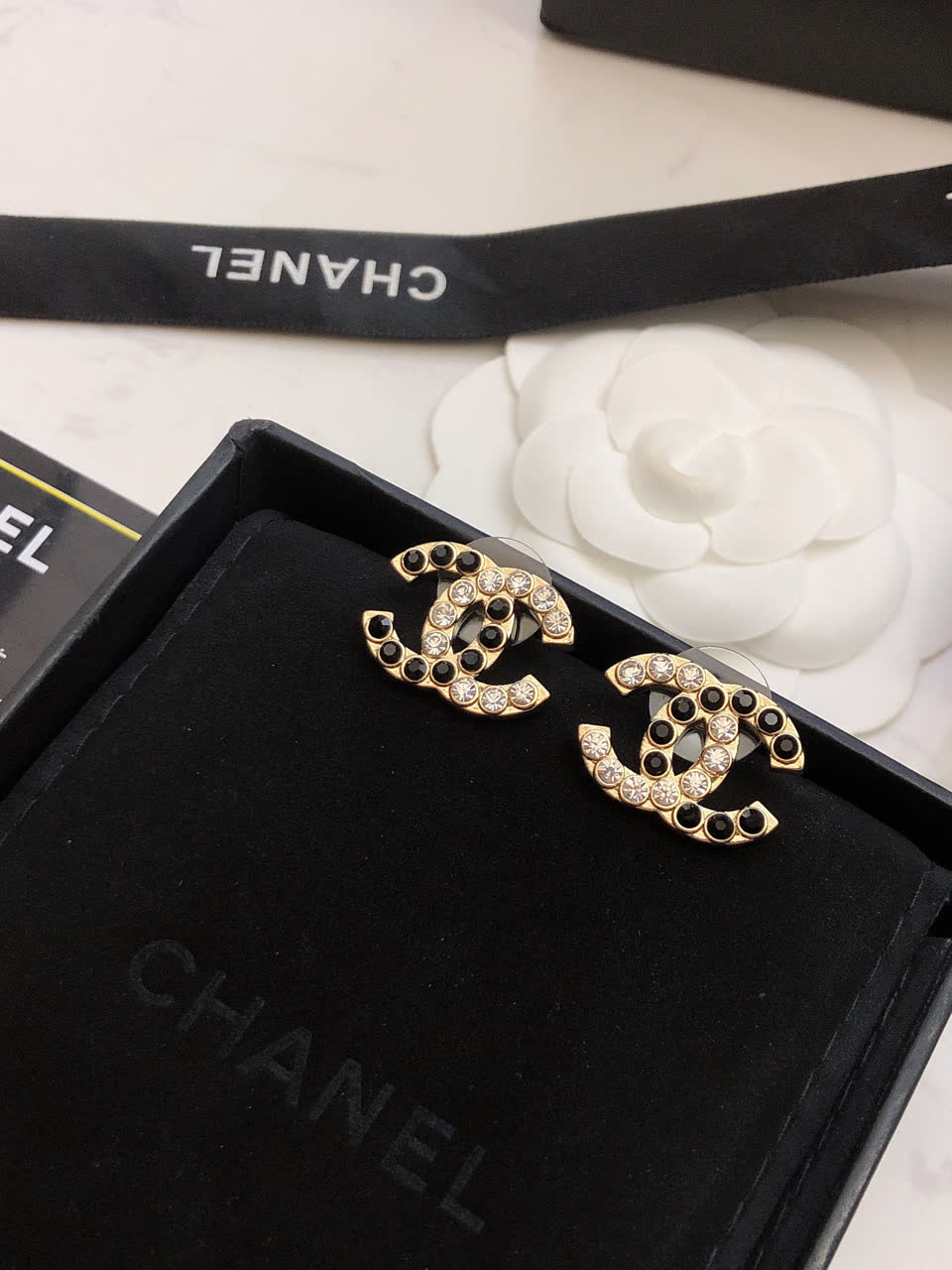 Chanel CC Logo Earrings