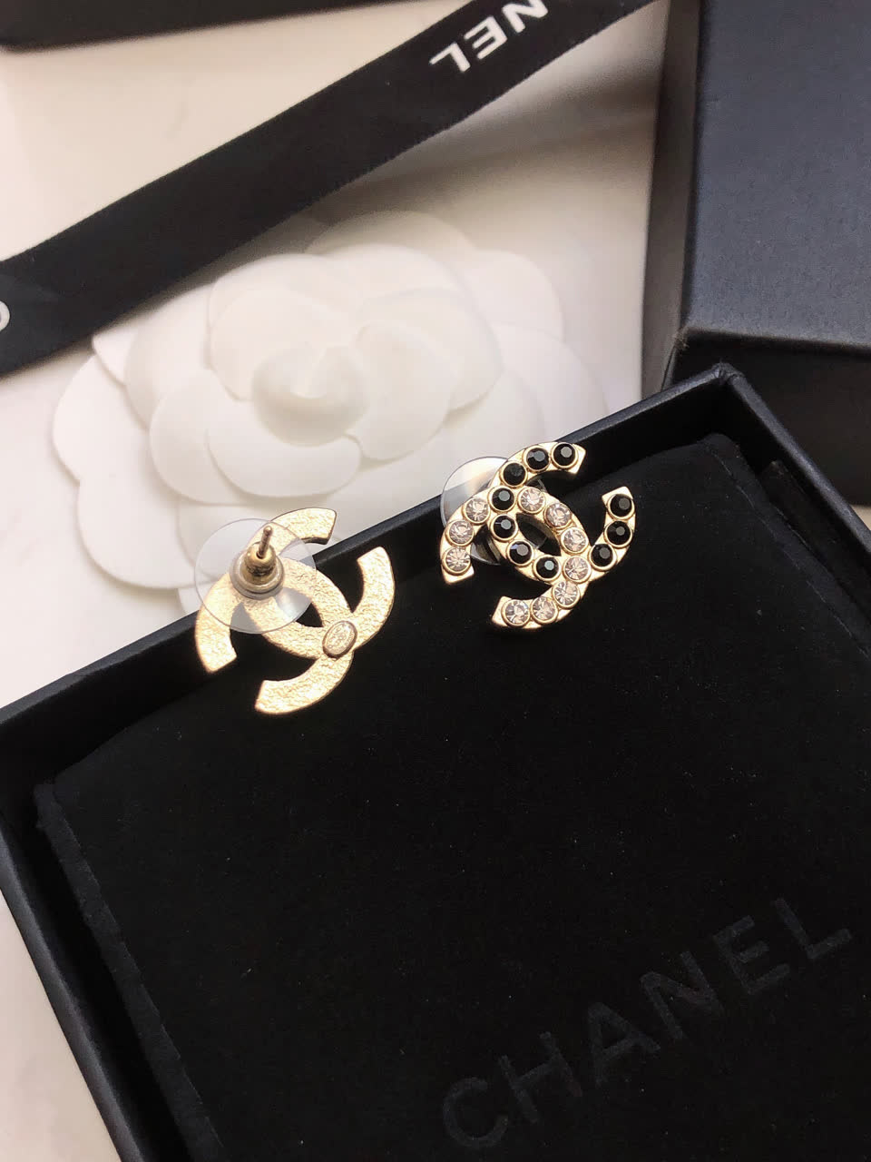 Chanel CC Logo Earrings