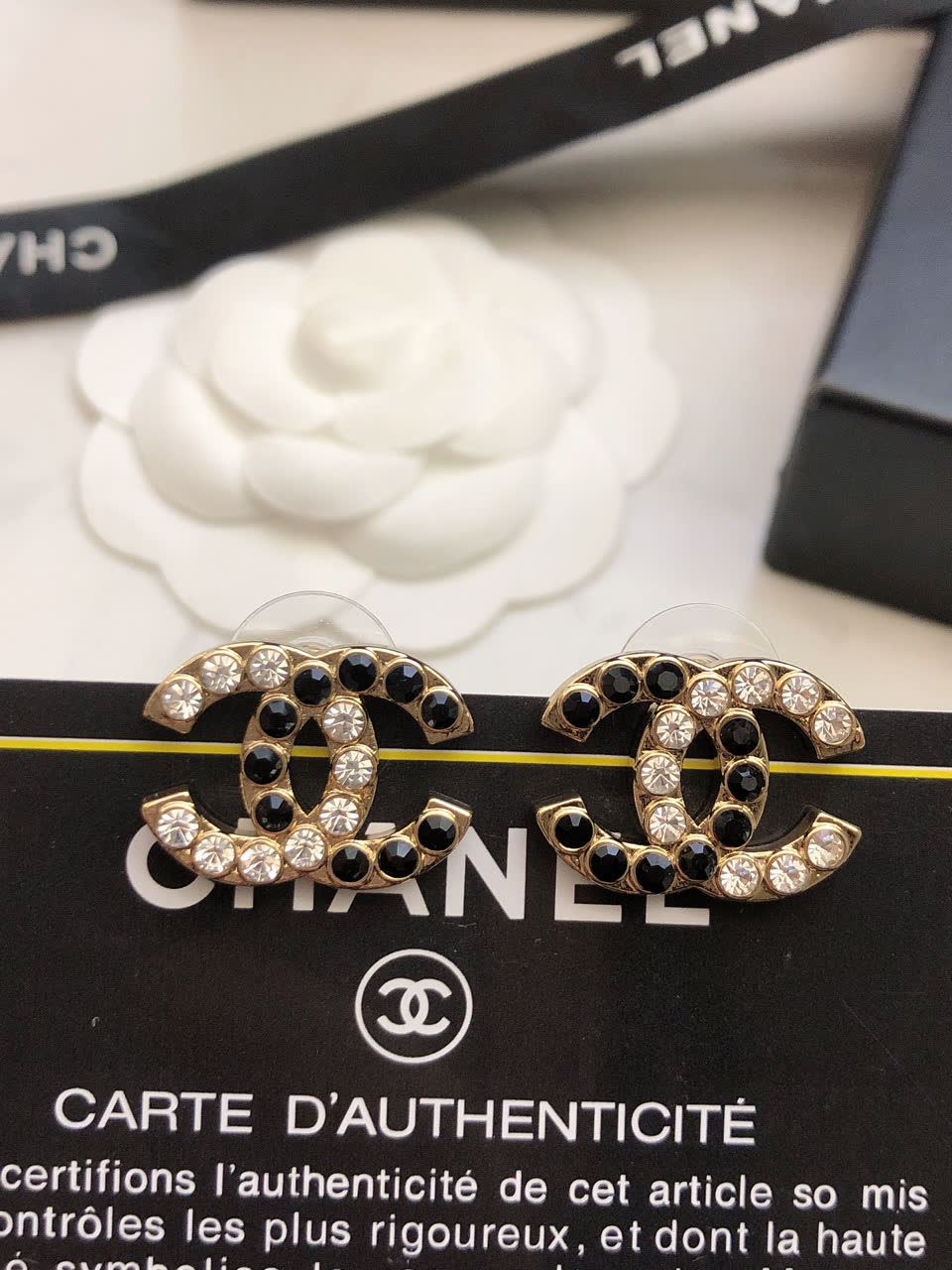 Chanel CC Logo Earrings