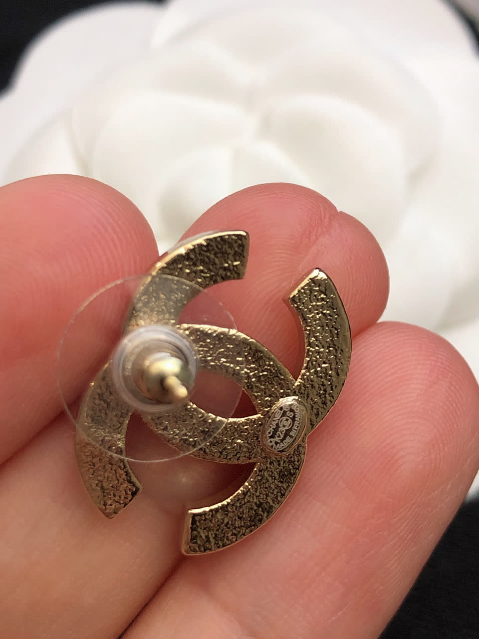 Chanel CC Logo Earrings