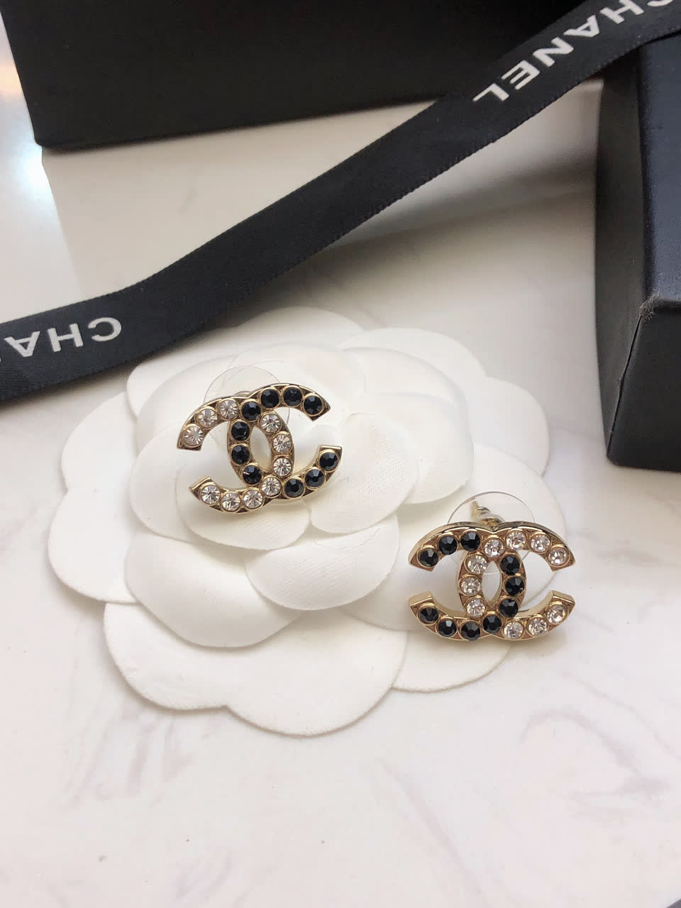 Chanel CC Logo Earrings