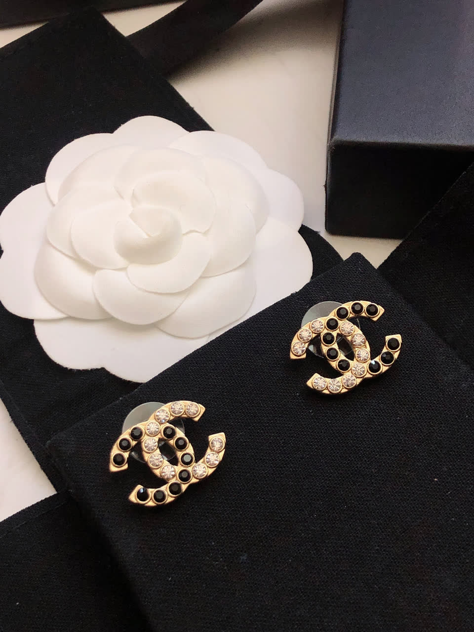 Chanel CC Logo Earrings