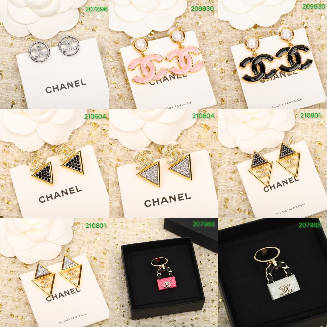 Chanel CC Logo Earrings