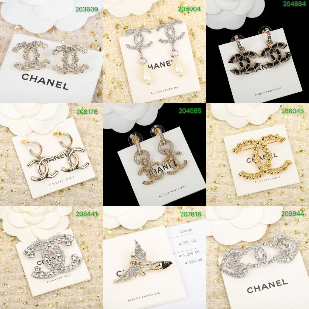 Chanel CC Logo Earrings