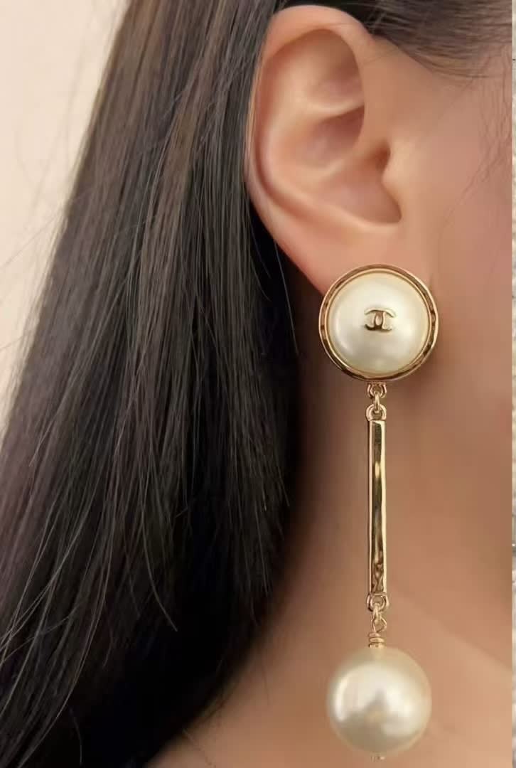 Chanel Pearl Earrings