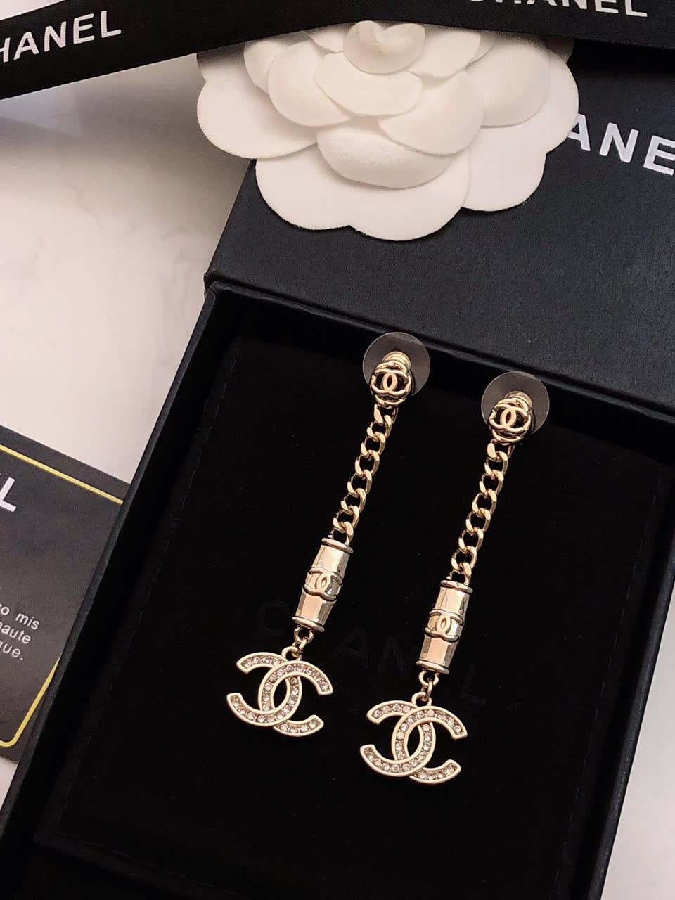 Chanel CC Logo Earrings