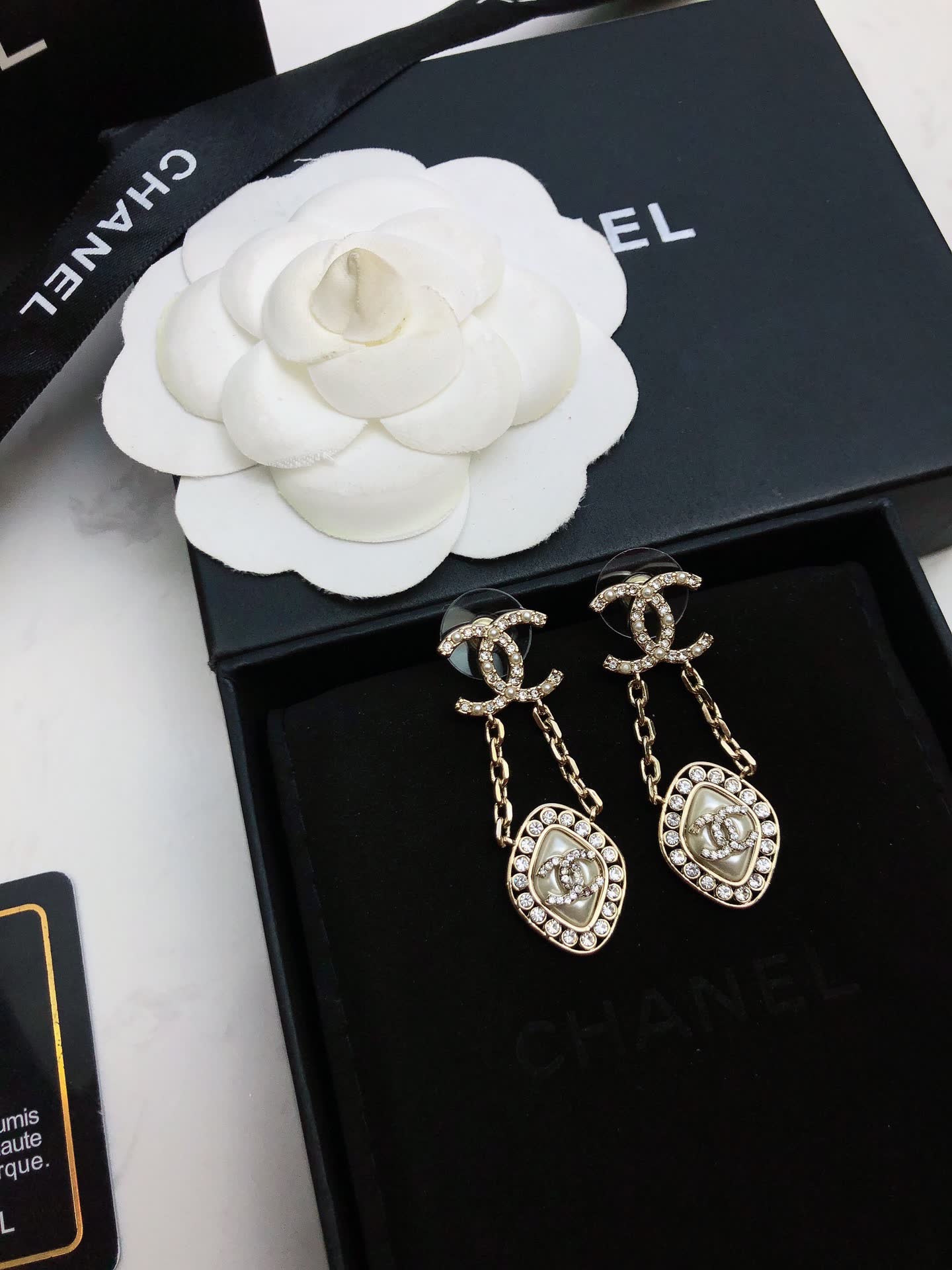 Chanel CC Logo Earrings
