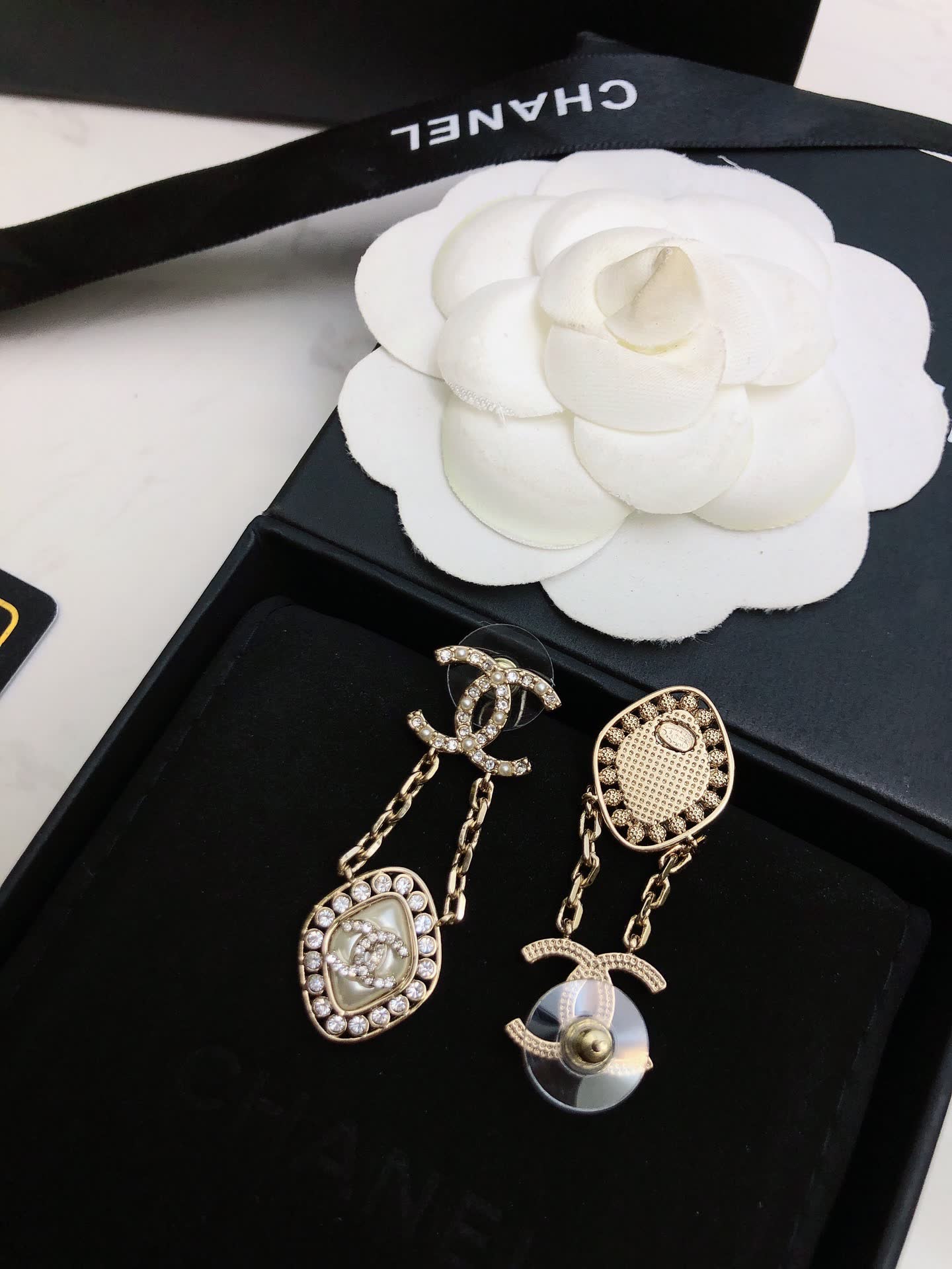 Chanel CC Logo Earrings
