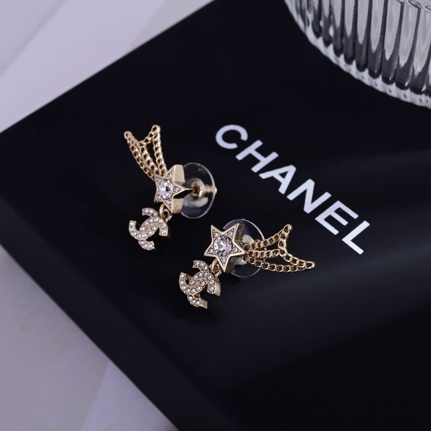 Chanel Earrings - CC Logo with Star Design