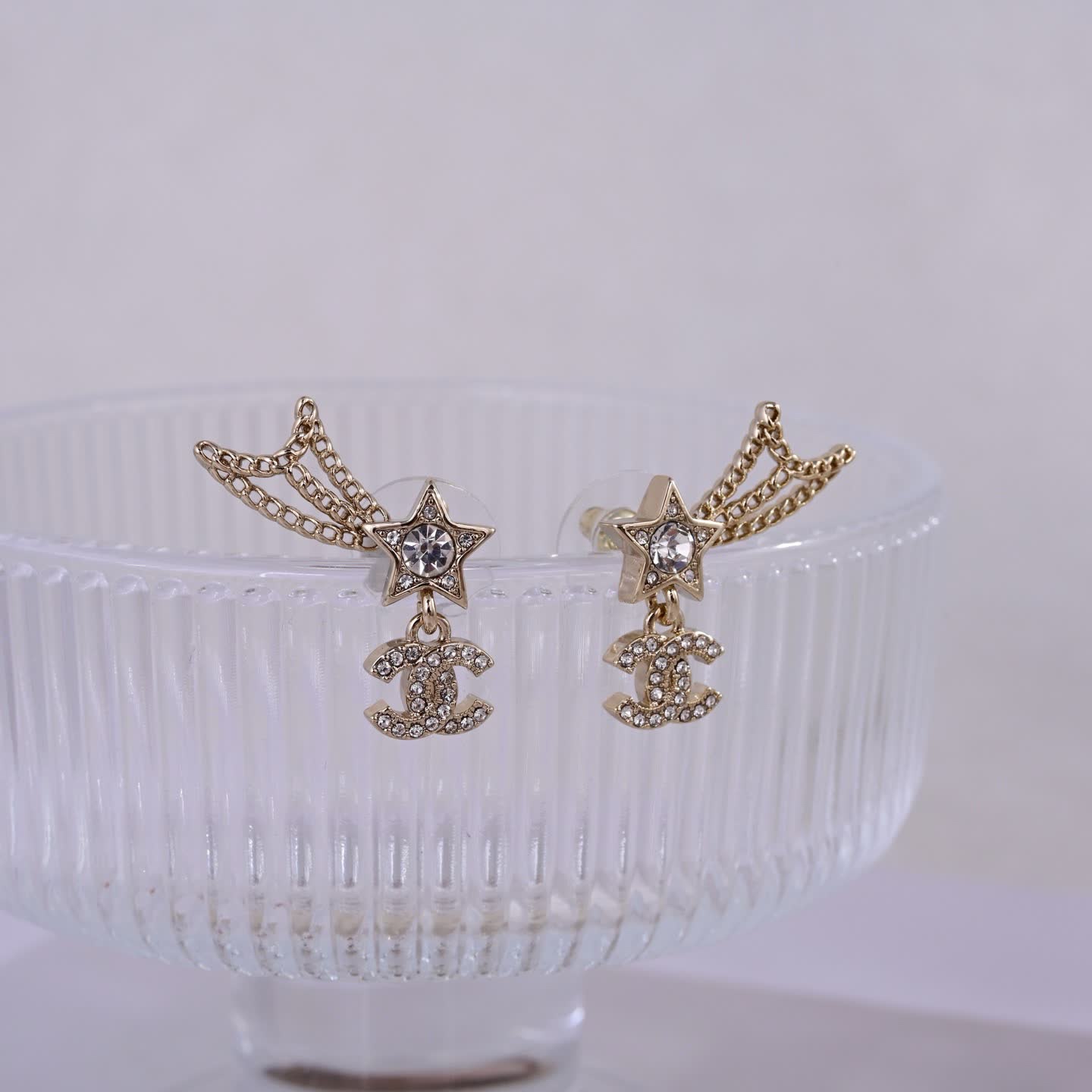 Chanel Earrings - CC Logo with Star Design