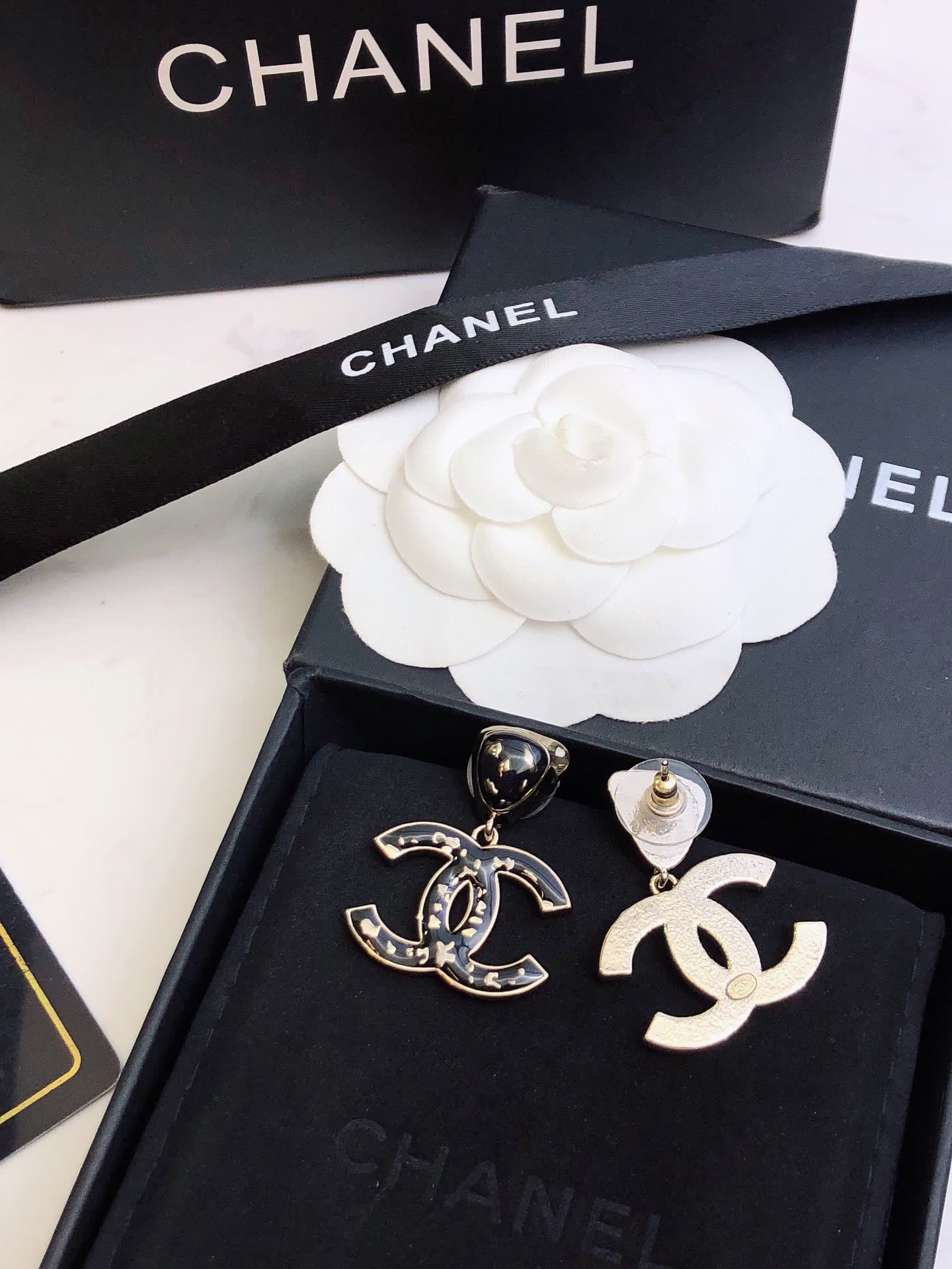 Chanel CC Logo Earrings