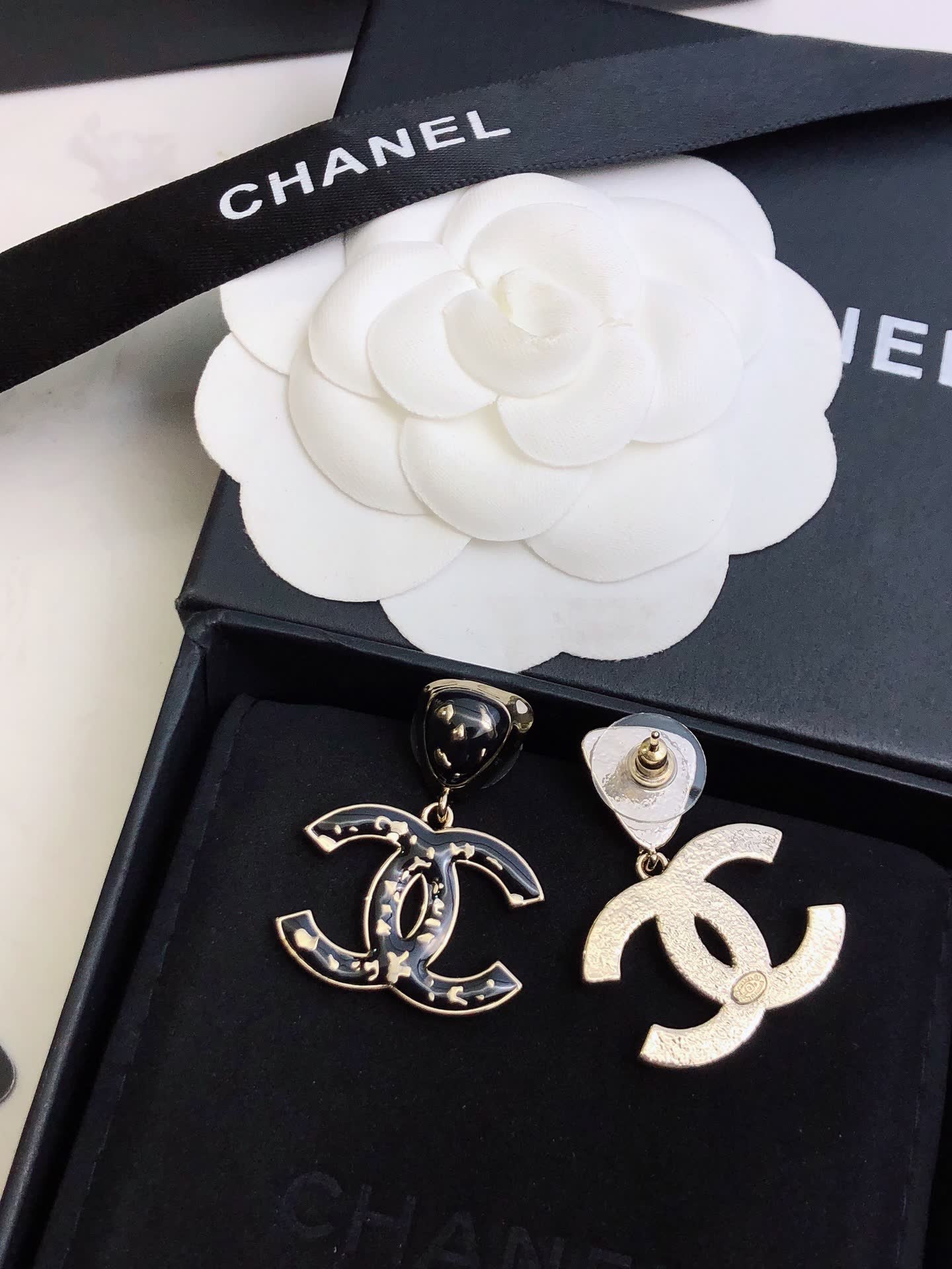 Chanel CC Logo Earrings