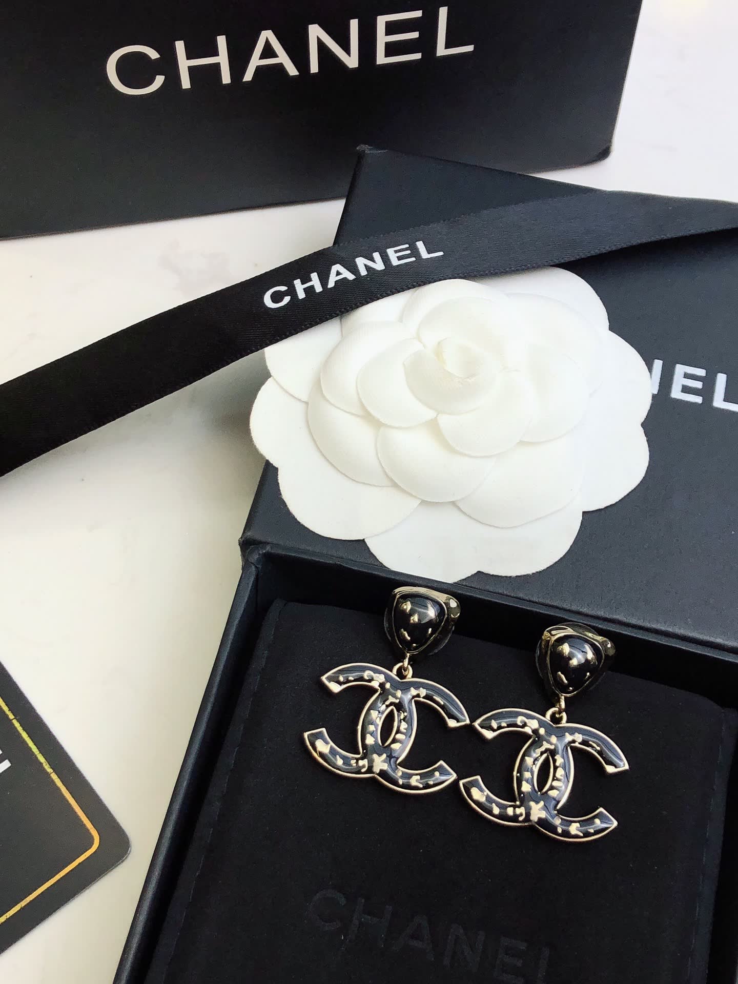 Chanel CC Logo Earrings