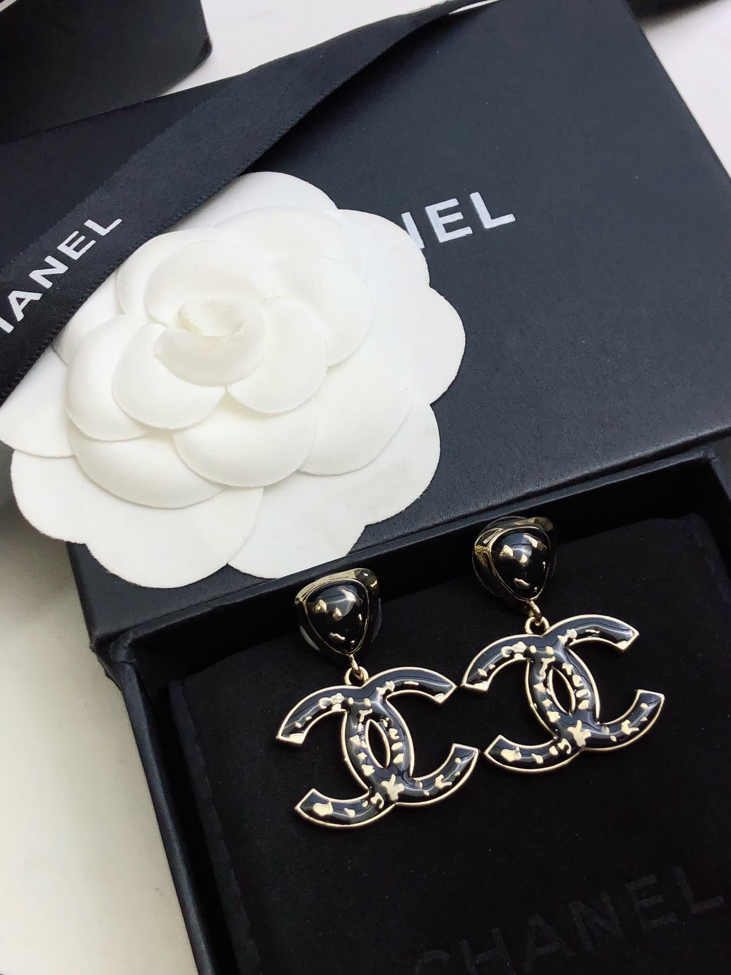 Chanel CC Logo Earrings