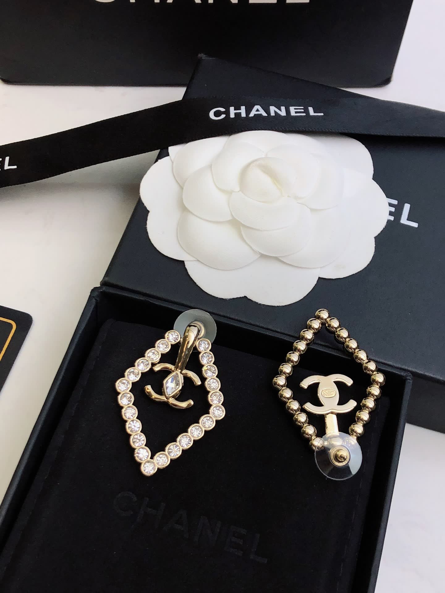 Chanel Diamond Stud Earrings