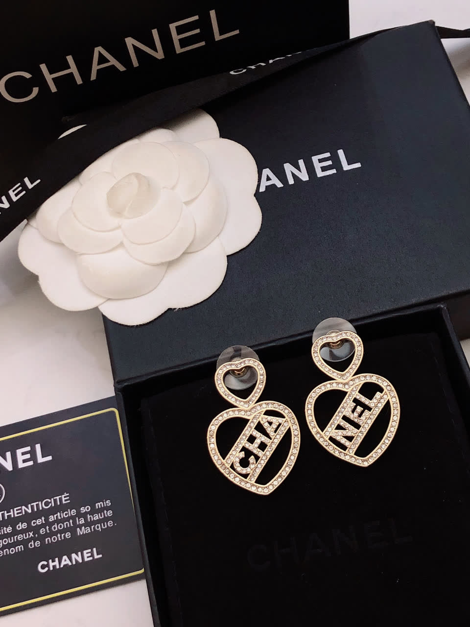 Chanel Heart Earrings