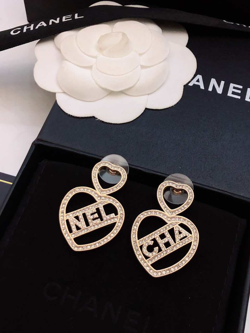 Chanel Heart Earrings