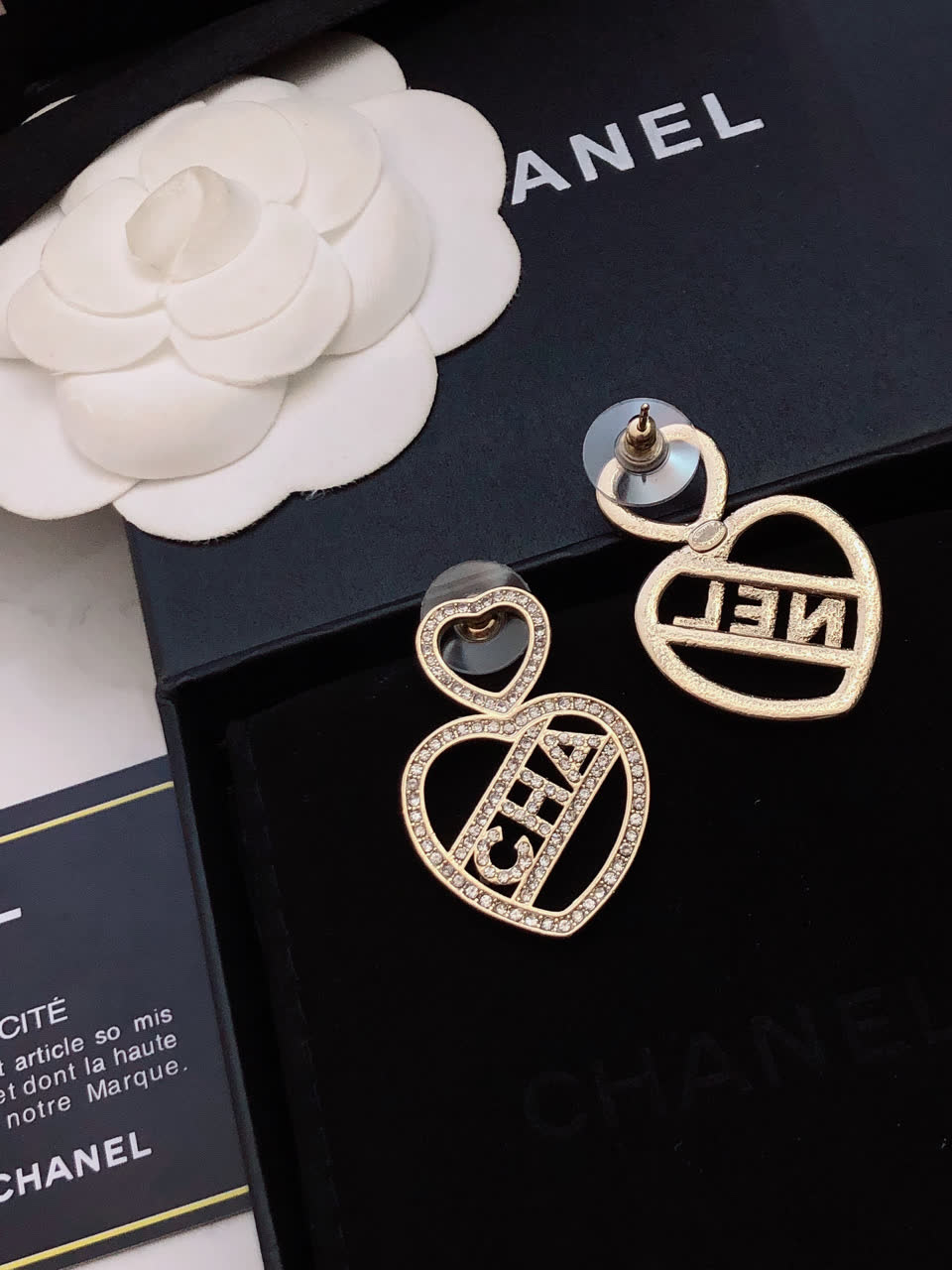 Chanel Heart Earrings
