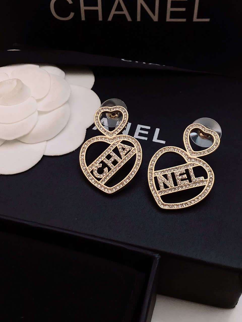Chanel Heart Earrings