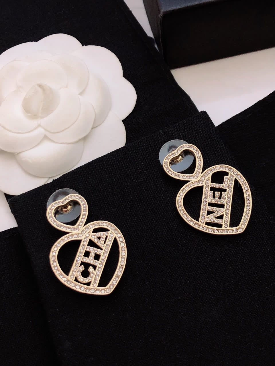 Chanel Heart Earrings