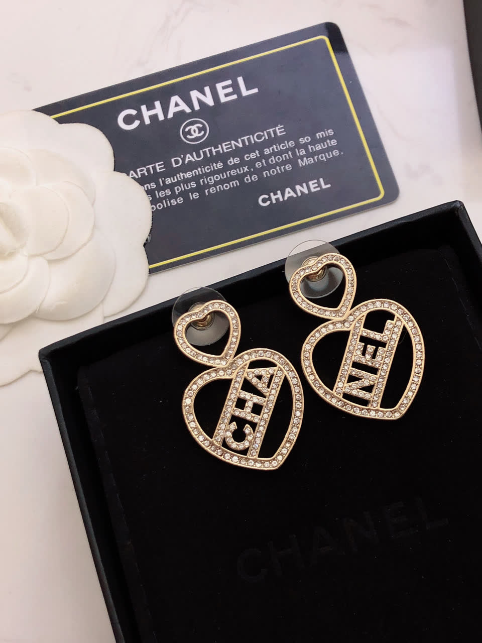 Chanel Heart Earrings