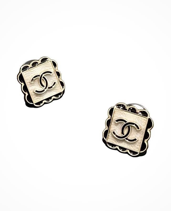 Chanel CC Logo Earrings