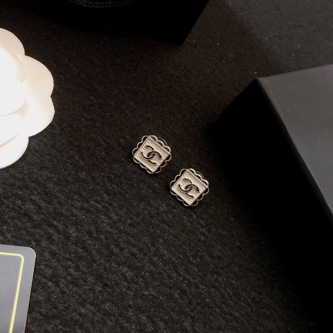 Chanel CC Logo Earrings