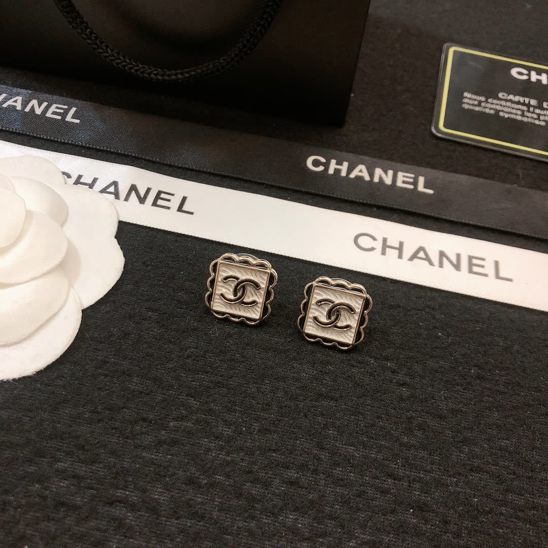 Chanel CC Logo Earrings